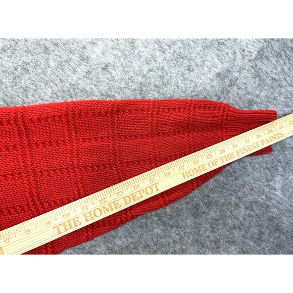 Vintage Isle of Cotton Men’s M Red Knit Sweater Oversized Y2K Made In USA - Picture 7 of 9